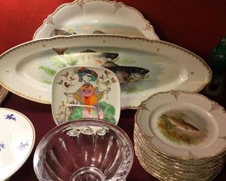 Limoges fish plates and platters 