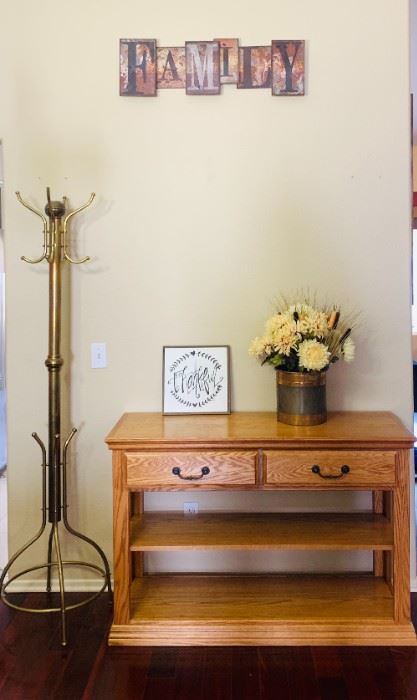 Entry Table / Brass Coat Rack