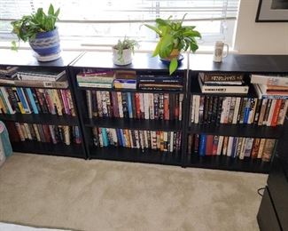 6 bookcases with books