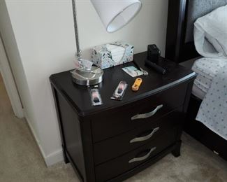 nightstand with 2 built-in USB posts