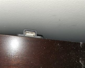 USB port on nightstand