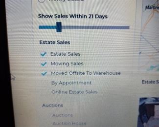 please change sale search filters to include sales which are By Appointment, or you will not see this sale listed