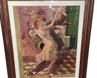 $570.00 USD Tango IIi by Sabzi Limited Edition Hand Signed Giclee on Paper MA133-55 Description: Gorgeous Limited Edition Original Hand Signed Giclee On Paper By Sabzi Titled “tango II". This Piece Is Hand Signed By The Artist. Numbered From An Edition Of 100. In Mint Condition! Magnificent Colors!
Condition: Excellent condition
Dimensions: 34 x 45 (image)
Local pick up Bethesda, MD. Contact us for shipper suggestions. https://goodbyhello.com/products/dancing-sa-321?_pos=1&_sid=098afa447&_ss=r
