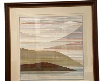 $100 USD Uzilevsky Signed & Numbered AP 28/75 Lithograph Framed MA133-24 Description: Marcus Uzilevsky (1937 - 2015) was born in NYC to Russian & Polish immigrants. Uzilevsky did not find commercial art to be the best outlet for his creativity. In order to fulfill this need, he taught himself guitar & eventually performed with Bob Dylan & the New Christy Minstrels under the pseudonym Rusty Evans.
Uzilevsky moved to California in 1967 where he began to attach his real name to both his visual works & composed music. In the 1970s, he began a series of landscapes inspired by the Marin hills. Famous for his intricate linework, Uzilevsky’s pieces display an unmistakable optimism: “I want the art and music I make to enhance each other so the total environment will have an uplifting effect”.
Condition: Excellent
Dimensions: 44 X 44"H
Local pick up Bethesda, MD. Contact us for shipper suggestions https://goodbyhello.com/products/yoscleski-