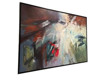 $1910 USD Signed Connie Slack Abstract Original Art MA133-15 Description: Abstract piece by artist Connie Slack. Unusually muted tones for this artist in a very large piece signed.
Condition: Very good
Dimensions: 66 X 46"H
Location: Local pick up Bethesda, MD. Contact us for shipper suggestions https://goodbyhello.com/products/connie-slack-art-ma133-15?_pos=1&_sid=b421004a1&_ss=r