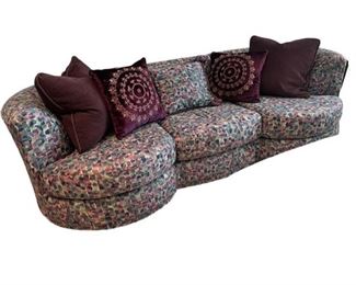 $810 Weiman Curvy "Cloud" Three Seater Sofa Couch MA133-38 Description: A stunning curvy sectional sofa produced by Weiman in the 1980s. Weiman labeled. Clean and ready for use or a prefect piece to reupholster for the latest in designs trends.
Condition: In very good vintage condition with only minor signs of wear commensurate of age and use.
Dimensions: 90 X 40 X 27"H
Local pick up Bethesda, MD. Contact us for shipper suggestions. https://goodbyhello.com/products/couch-ma133-38?_pos=1&_sid=730c0f226&_ss=r