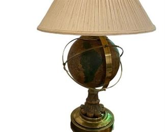 $300.00 USD Vintage World Globe Table Lamp MA133-27 Description: This vintage world globe lamp will be perfect for a study or den. The globe itself is 8 inches in diameter. The linen shade is 13 inches in diameter and 9 inches high. Dimensions below are for the lamp itself including the harp and finial. The globe spins inside a stationary metal band allowing the observer to "see the world".
Condition: Very good
Dimensions: 31"H
Local pick up Bethesda, MD. Contact us for shipper suggestions https://goodbyhello.com/products/lamp-ma133-27?_pos=1&_sid=71d8502d0&_ss=r