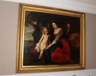 Presell @ $9,998
Oil on Canvas titled “Madonna de la Paraquette” on the left and “After Rubens” on the right. (Circa 1840)
Dimensions: 53 1/2”H and 52 1/2”W
Stock #001