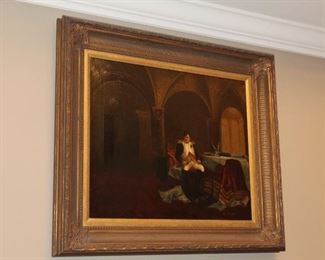 Presell @ $3998
Oil on canvas painting of Napoleon sitting at table. Signed K. Fedoroff. Circa 1870
Dimensions: 27”H x 31 1/2”W
Stock #003