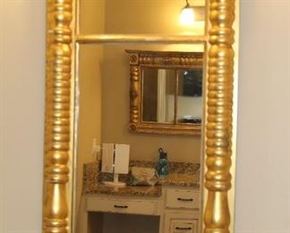 Presell @ $1498
American Federal Giltwood Mirror - two sections. Circa 1830
Dimensions: 41”H x 21”W x 21 1/2”D
Stock #039
