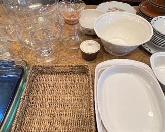 DISHWARE, CLEAR GLASS