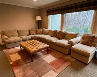 SECTIONAL SOFA, AREA RUG