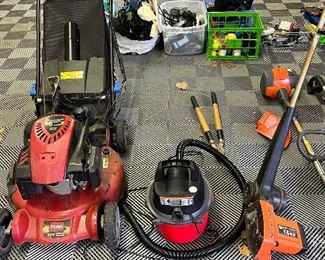 LAWN MOWER, SHOP VAC