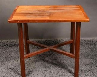Vintage Mixed Wood End Table
