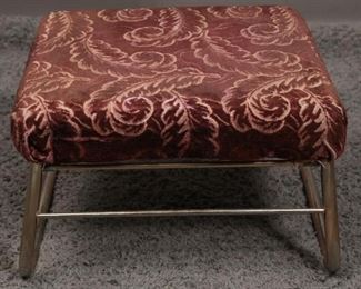 Vintage Ottoman with Luxe Upholstery
