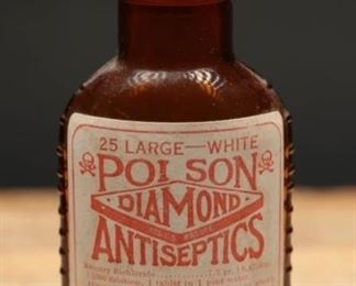 Amber Poison Bottle- Mercury Bichloride
