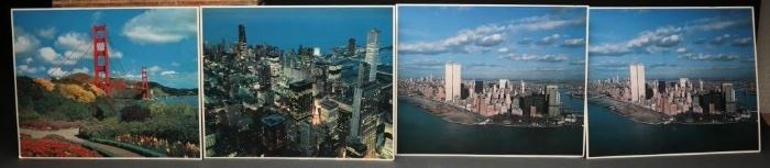 1981 New York City Skyline Oversized Postcards+(4)
