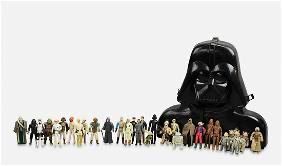 Vintage Kenner Star Wars Figurines w/ Darth Vader Case
