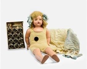 Mae Starr Madame Hendren "Dolly Rekord" Phonograph Doll by Effenbee w/Twelve Cylinder Records