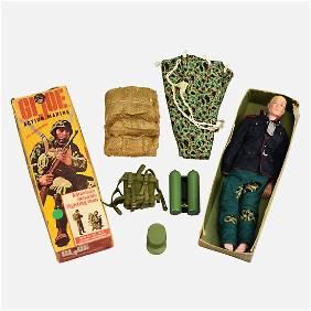 Vintage 1964 GI JOE Action Marine w/Box and Accessories