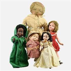 Five Antique Dolls
