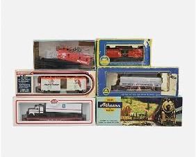 Six Various Brand Model Trains
