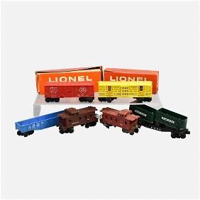 Six Lionel USA Model Trains