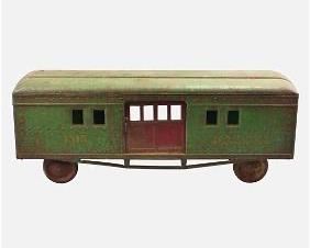 Antique 1930s Pressed Steel Toy Steelcraft Railway Express 1515 Dummy Ride On Train
