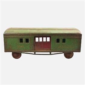 Antique 1930s Pressed Steel Toy Steelcraft Railway Express 1515 Dummy Ride On Train
