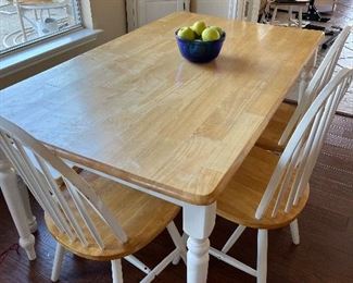 Country style dining table and chairs