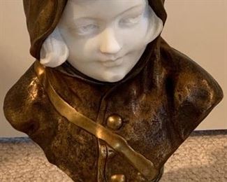 C.H. Faggione Bronze Bust of a Boy