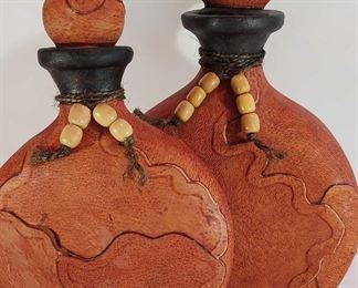 Southwestern Style Ceramic Decanters