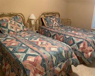 One twin bed frame and mattress remaining 