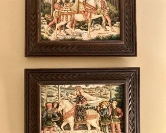 Pair of Benozzo Gozzoli hand painted tiles
22” x 18”
$475 - pair