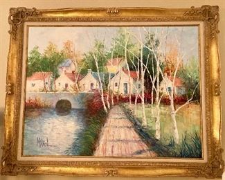 Oil on canvas painting signed by Manol
47” x 37”
