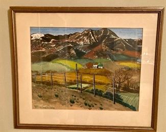“Taos New Mexico watercolor by Harry Bressler
21.5” x 21”
