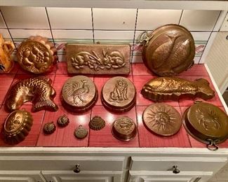 Collection of copper molds

