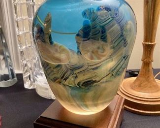 Another art glass vase signed “John 80” on the underside
