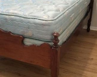 Full size bed with frame, headboard, and footboard.  $135