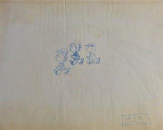 Charles Schulz pencil drawing