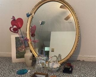 Gold Mirror and Decor
