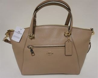 1123	COACH TAN PEBBLED LEATHER PRAIRIE BAG, NEW WITH TAGS
