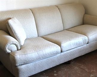 Custom Made Ethan Allen sofa that is built to last.  Versatile in color and style, this sofa will fit comfortably into almost any decor.  It's in fantastic condition also.