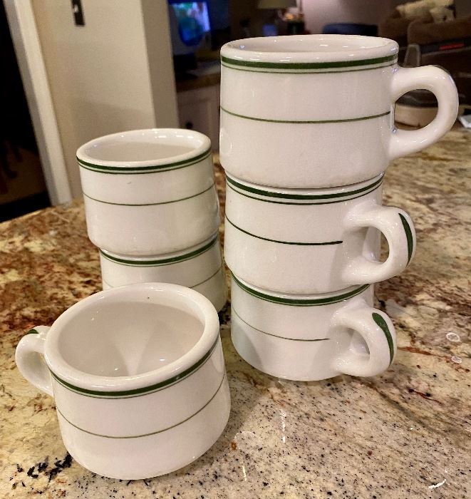 Mid-century cafe coffee cups