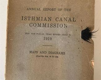 1910 ISTHMIAN CANAL COMMISSION for the fiscal year ended June 1910. Maps and Diagrams. 75 original 110 year old architectural cross sections of the Panama Canal $750 (less than $10 each). 