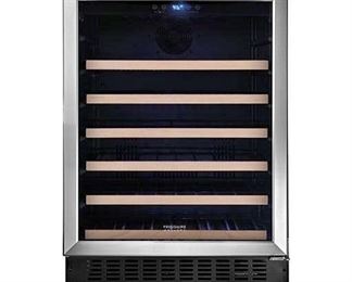 Model # FGWC46L3SS

https://www.lowes.com/pd/Frigidaire-46-Bottle-Capacity-Stainless-Steel-Wine-Chiller/1000007620