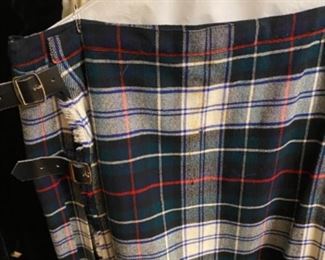 Long kilt with tartan plaid - red stripe - from Brown's of Bermuda