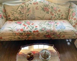 Custom floral sofa