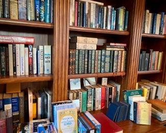 Many antique and vintage books
