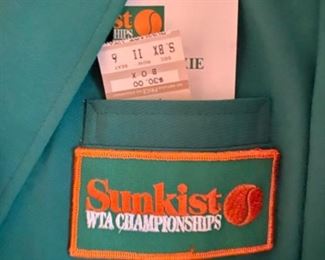 Sunkist WTA Championships jacket and tickets